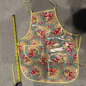 never used ! Cath Kidston Floral Bib - Blue and Red